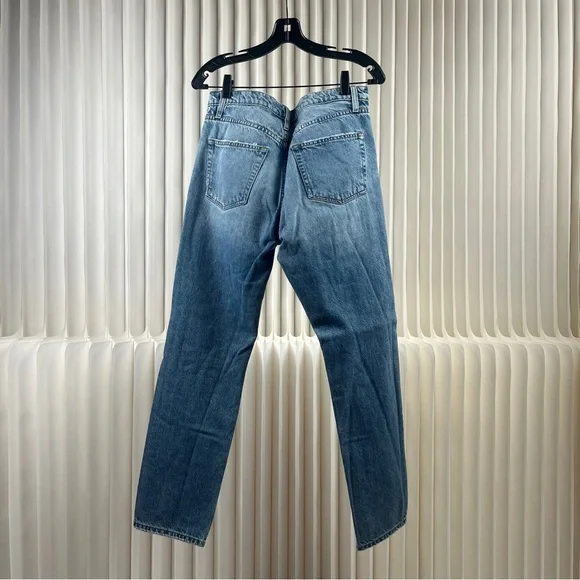 FRAME Le Slouch Women’s Light Blue Straight Jeans with Distressed Details - Picture 14 of 15